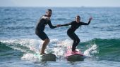 Private and semi-private surf lessons with teenagers